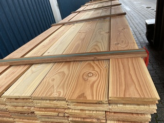 Ca. 68x Douglas Veer en Groef, 18x185mm, lengte 500cm